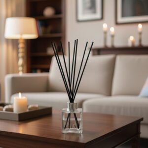 Aρωματικό χώρου SMOKEY WOOD 100ml Κομπλέ με μπουκάλι και στικς (ΑΣΗΜΙ ΚΟΛΑΡΟ)
